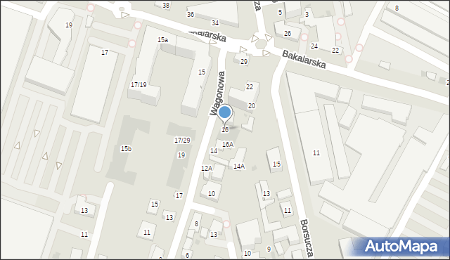 Warszawa, Wagonowa, 16, mapa Warszawy