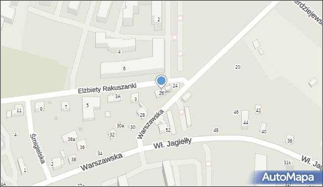 Warszawa, Warszawska, 26, mapa Warszawy