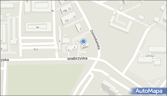 Warszawa, Wałbrzyska, 2A, mapa Warszawy