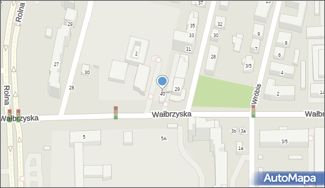 Warszawa, Wałbrzyska, 40, mapa Warszawy