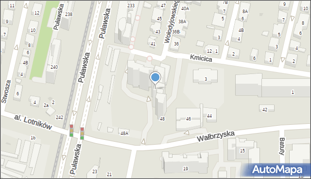 Warszawa, Wałbrzyska, 48, mapa Warszawy