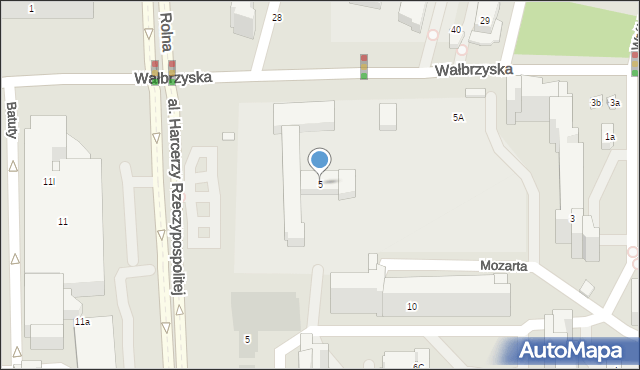 Warszawa, Wałbrzyska, 5, mapa Warszawy