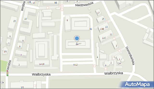 Warszawa, Wałbrzyska, 6A, mapa Warszawy