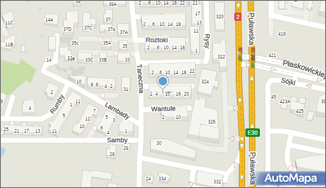 Warszawa, Waksmundzka, 8, mapa Warszawy