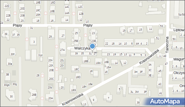 Warszawa, Walczyka, 29, mapa Warszawy