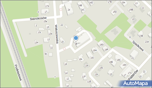 Warszawa, Wałuszewska, 18, mapa Warszawy