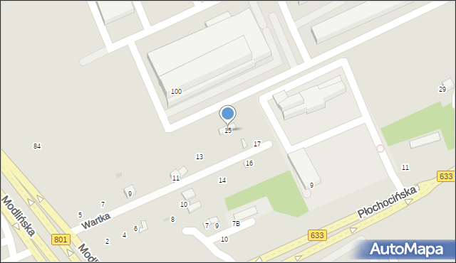 Warszawa, Wartka, 15, mapa Warszawy