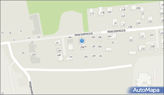 Warszawa, Warzelnicza, 16a, mapa Warszawy