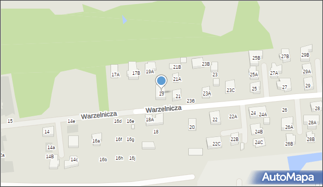 Warszawa, Warzelnicza, 19, mapa Warszawy