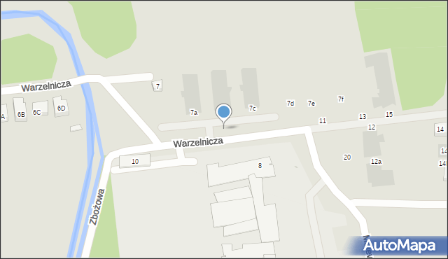 Warszawa, Warzelnicza, 9, mapa Warszawy