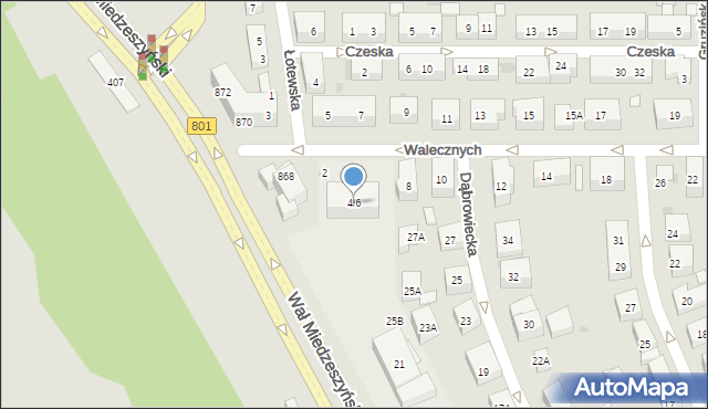 Warszawa, Walecznych, 4/6, mapa Warszawy