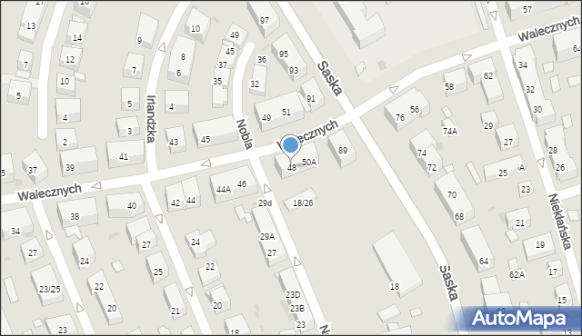 Warszawa, Walecznych, 48, mapa Warszawy