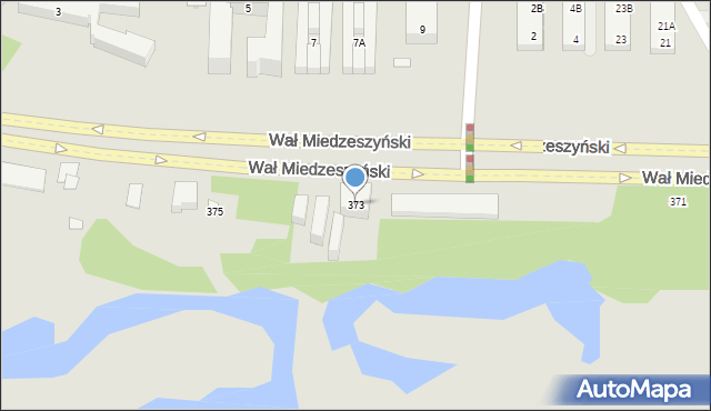 Warszawa, Wał Miedzeszyński, 373, mapa Warszawy