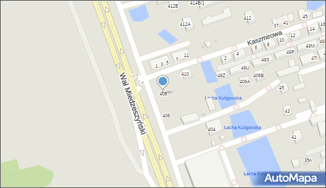 Warszawa, Wał Miedzeszyński, 408, mapa Warszawy