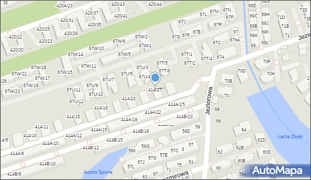 Warszawa, Wał Miedzeszyński, 414/27, mapa Warszawy