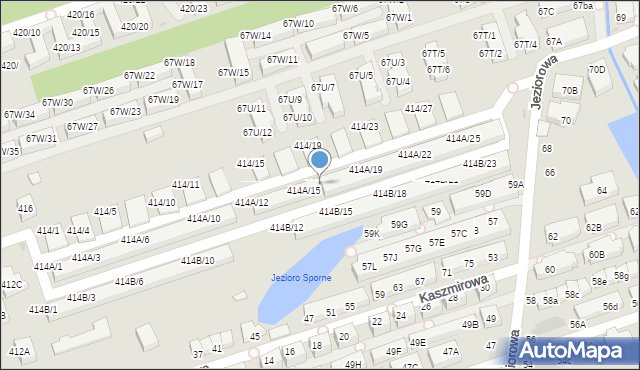 Warszawa, Wał Miedzeszyński, 414A/16, mapa Warszawy