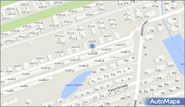 Warszawa, Wał Miedzeszyński, 414A/19, mapa Warszawy