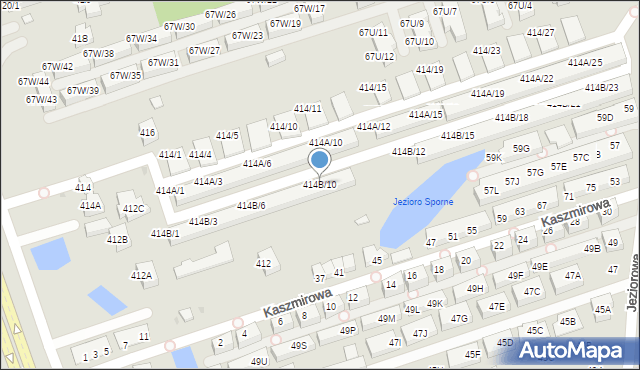 Warszawa, Wał Miedzeszyński, 414B/10, mapa Warszawy