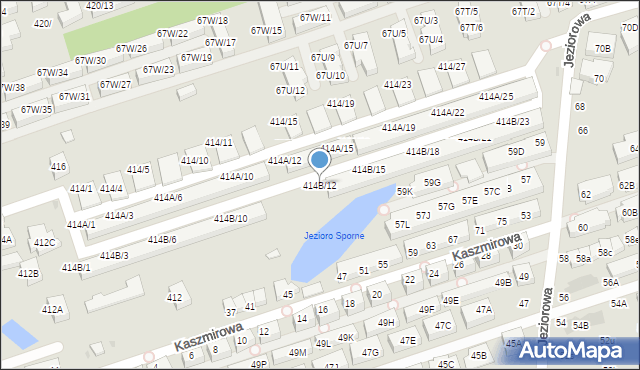 Warszawa, Wał Miedzeszyński, 414B/12, mapa Warszawy