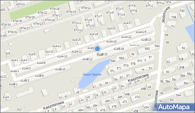 Warszawa, Wał Miedzeszyński, 414B/14, mapa Warszawy