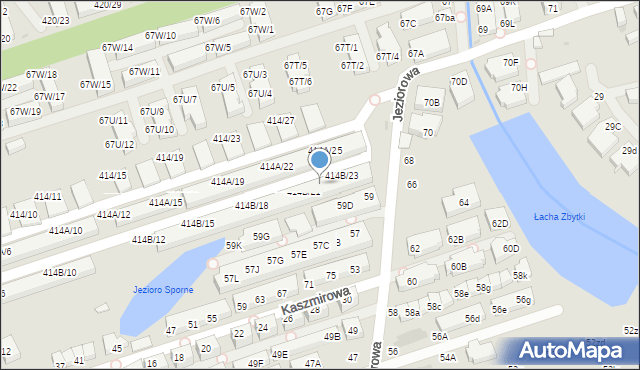 Warszawa, Wał Miedzeszyński, 414B/22, mapa Warszawy