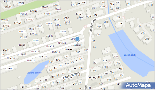 Warszawa, Wał Miedzeszyński, 414B/23, mapa Warszawy