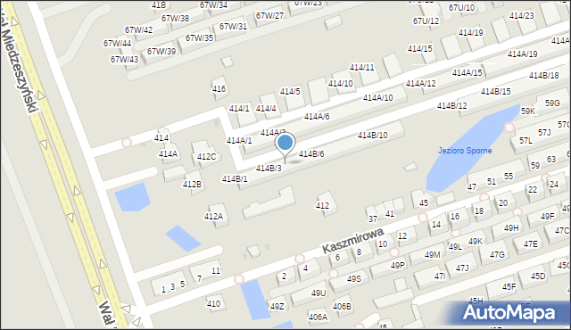 Warszawa, Wał Miedzeszyński, 414B/4, mapa Warszawy