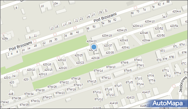 Warszawa, Wał Miedzeszyński, 420/30, mapa Warszawy