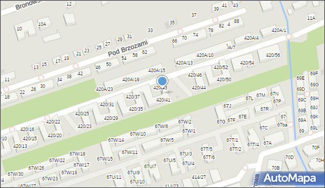 Warszawa, Wał Miedzeszyński, 420/42, mapa Warszawy