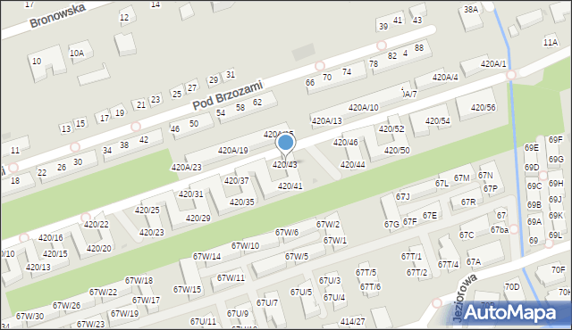 Warszawa, Wał Miedzeszyński, 420/43, mapa Warszawy