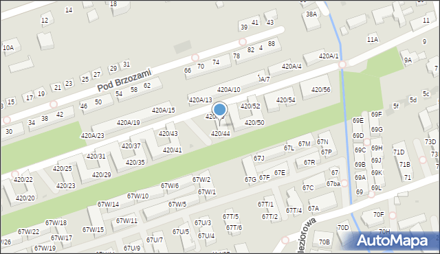 Warszawa, Wał Miedzeszyński, 420/45, mapa Warszawy