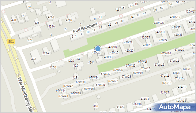Warszawa, Wał Miedzeszyński, 420/9, mapa Warszawy