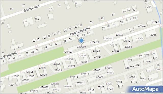 Warszawa, Wał Miedzeszyński, 420A/19, mapa Warszawy