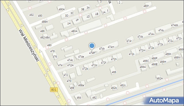Warszawa, Wał Miedzeszyński, 474h, mapa Warszawy