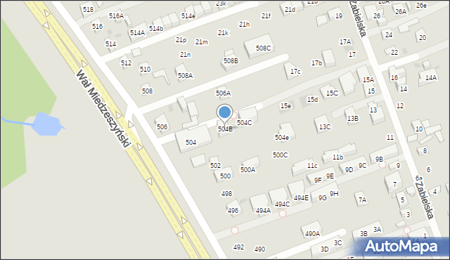 Warszawa, Wał Miedzeszyński, 504B, mapa Warszawy