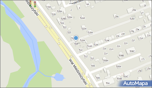 Warszawa, Wał Miedzeszyński, 516, mapa Warszawy