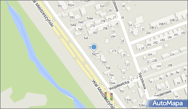 Warszawa, Wał Miedzeszyński, 542, mapa Warszawy