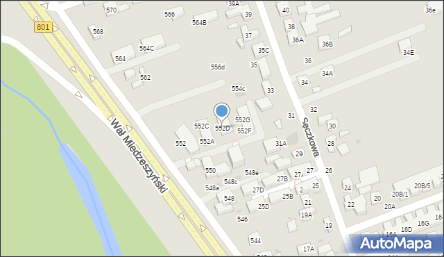 Warszawa, Wał Miedzeszyński, 552D, mapa Warszawy