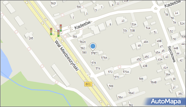 Warszawa, Wał Miedzeszyński, 578, mapa Warszawy
