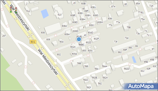 Warszawa, Wał Miedzeszyński, 602B, mapa Warszawy