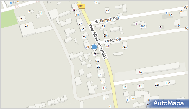 Warszawa, Wał Miedzeszyński, 27, mapa Warszawy