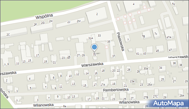 Warszawa, Warszawska, 31, mapa Warszawy