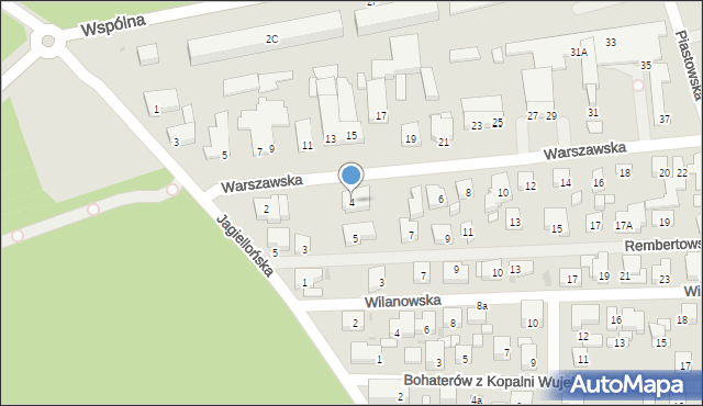 Warszawa, Warszawska, 4, mapa Warszawy