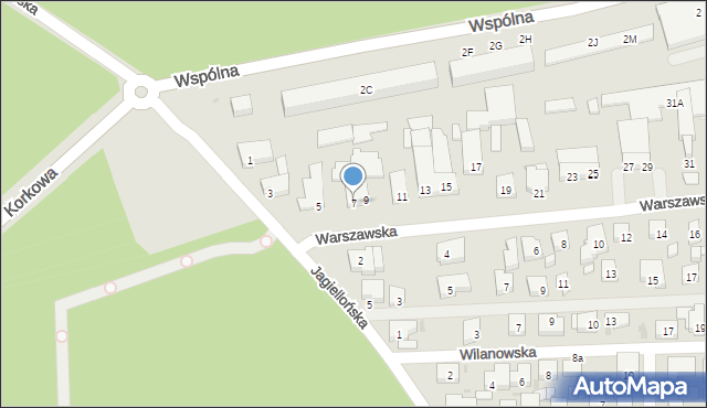 Warszawa, Warszawska, 7, mapa Warszawy