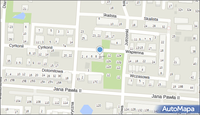 Warszawa, Wapienna, 10, mapa Warszawy