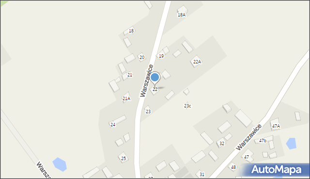 Warszawice, Warszawice, 22, mapa Warszawice