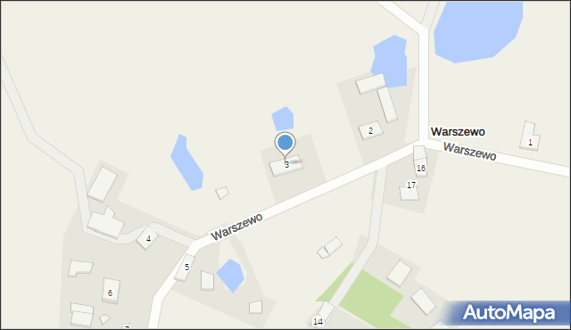 Warszewo, Warszewo, 3, mapa Warszewo