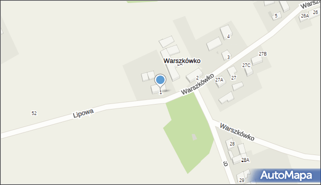 Warszkówko, Warszkówko, 1, mapa Warszkówko