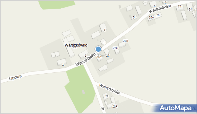 Warszkówko, Warszkówko, 27A, mapa Warszkówko