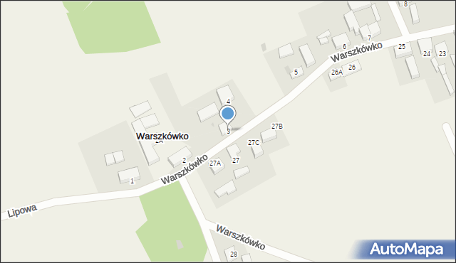 Warszkówko, Warszkówko, 3, mapa Warszkówko